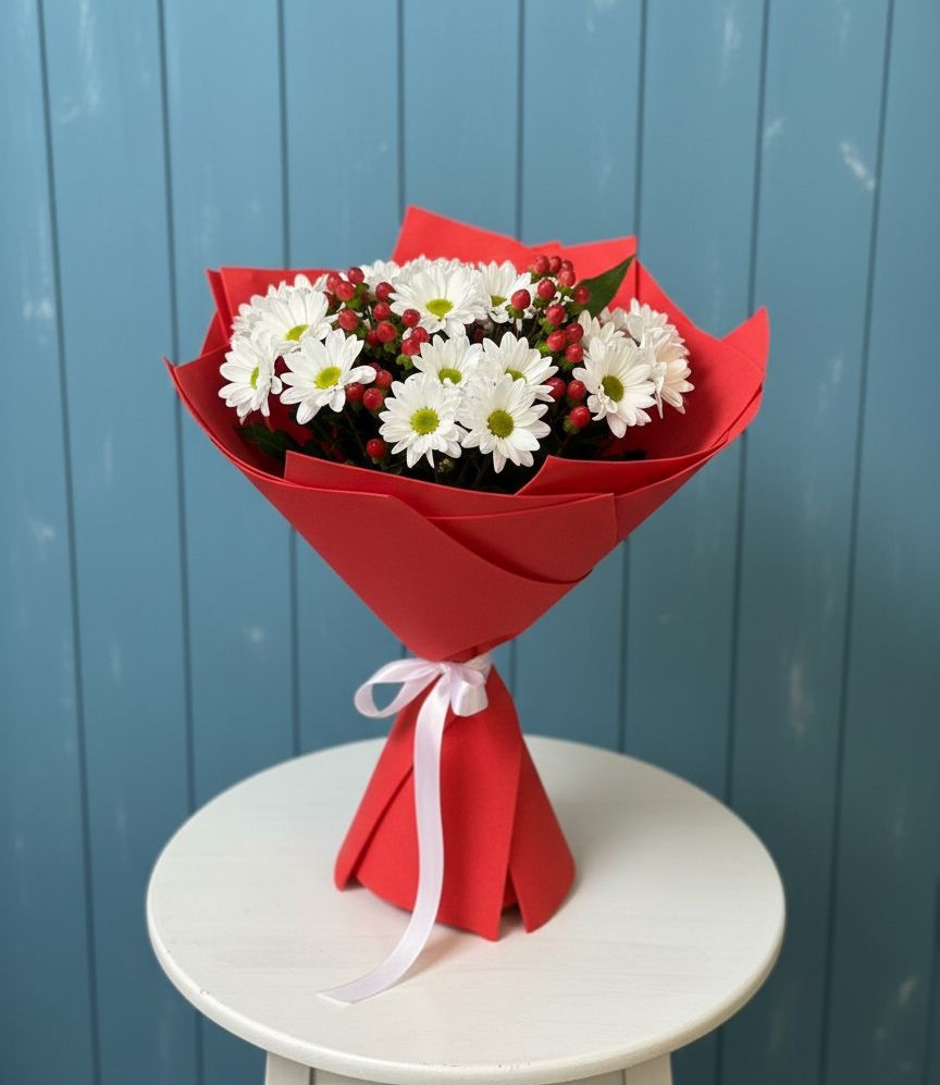 Букет цветов из: Хризантемы в Наволоках