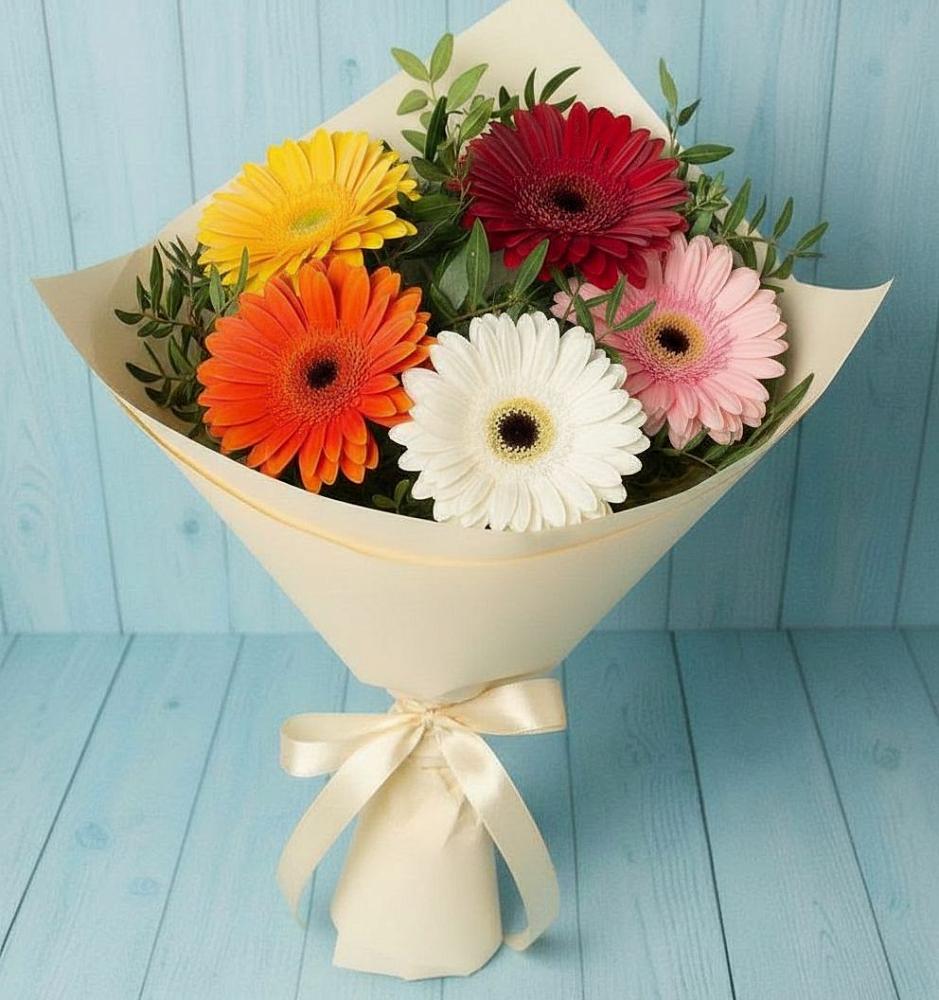 Букет цветов из: Герберы в Наволоках