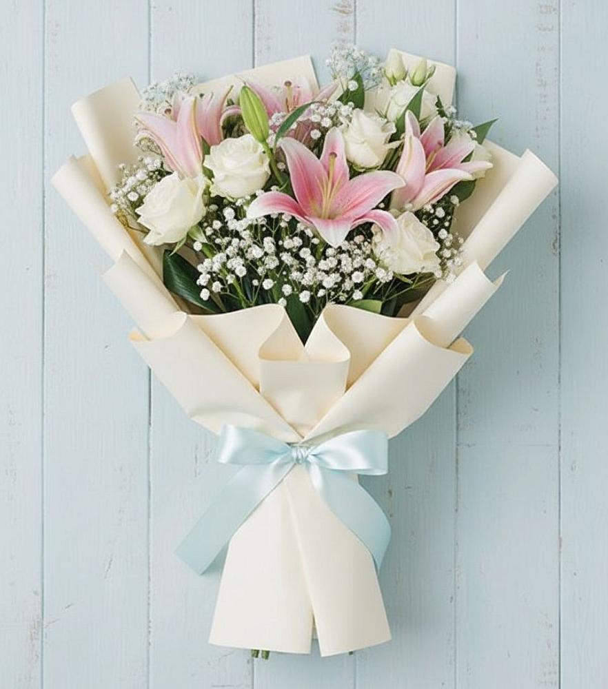 Букет цветов из: Лилии в Наволоках