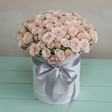 Цветочная композиция из Розы в шляпной коробке #REPLACE_PRED# Наволоках