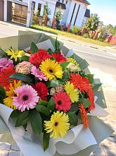 Букет цветов из:  Герберы #REPLACE_PRED# Наволоках