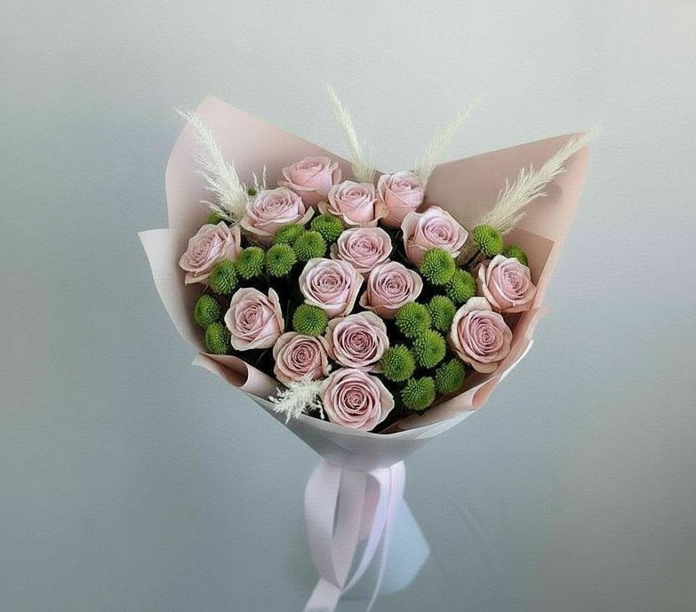 Букет цветов из: Розы и Хризантемы в Наволоках