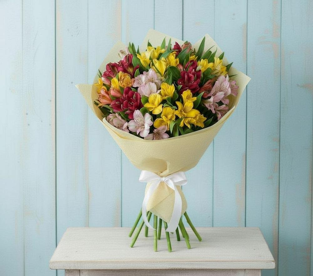 Букет цветов из: Альстромерии в Наволоках