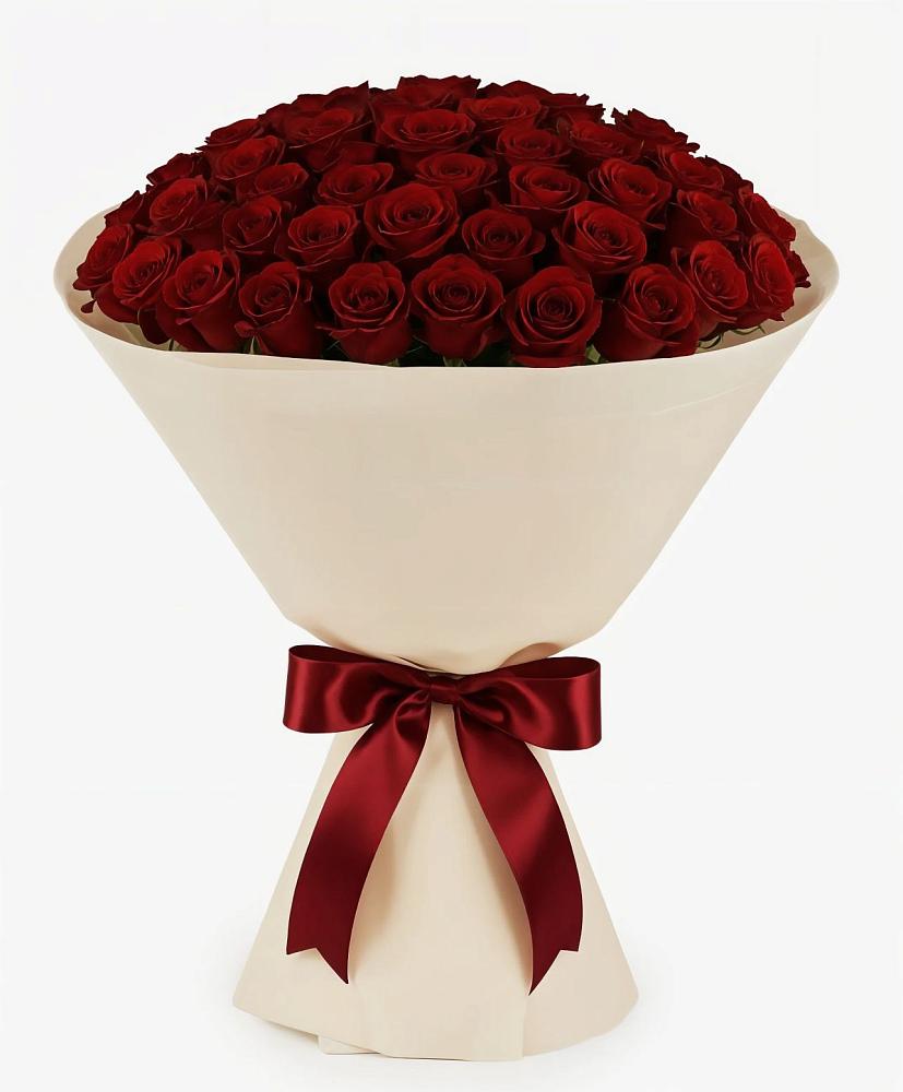 Букет 101 Бордовая роза Блэк Бакарра в Наволоках