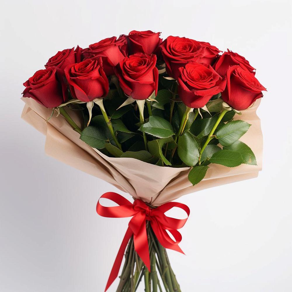 Букет 11 Красных роз Эдлесс Лав в Наволоках